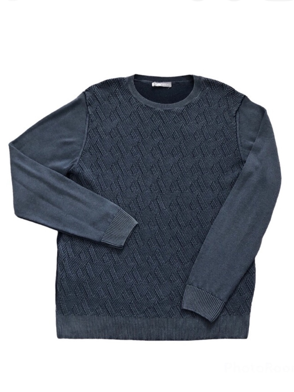 Fradi 100% Virgin Wool Chevron Print Knit Sweater Fits Men's Large Classy